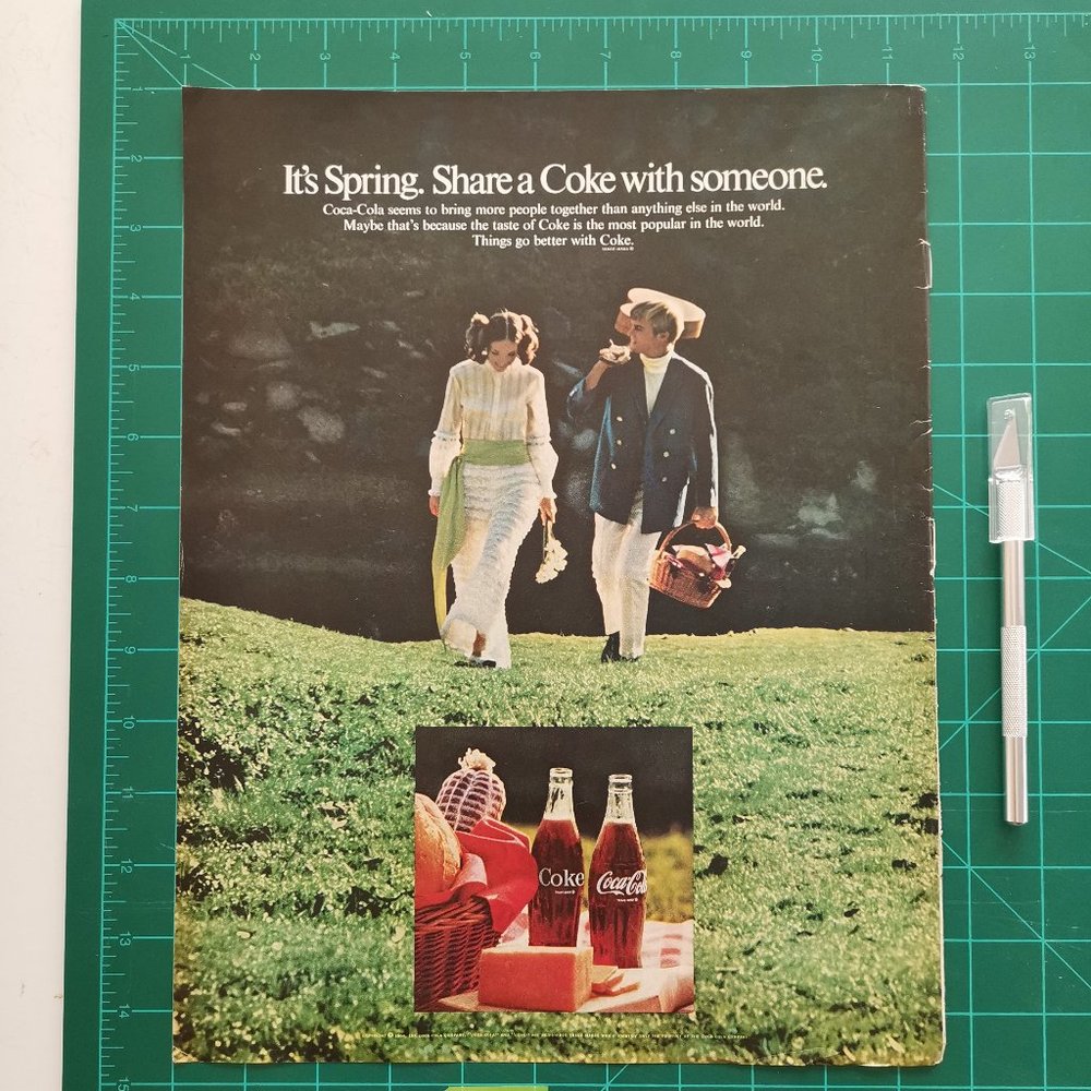 60s Spring Share a Coke with Someone Coca-Cola Vintage Ad